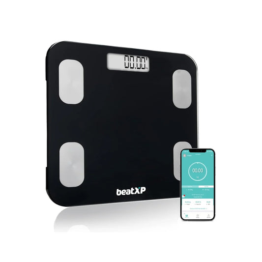 beatXP Weighing Scale with 13 Essential Body Parameters Bluetooth Weighing Machine