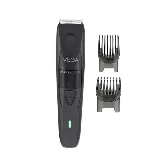 Vega Trimmer for Men ,Stainless Steel Blades & 40 Length Settings (Black)