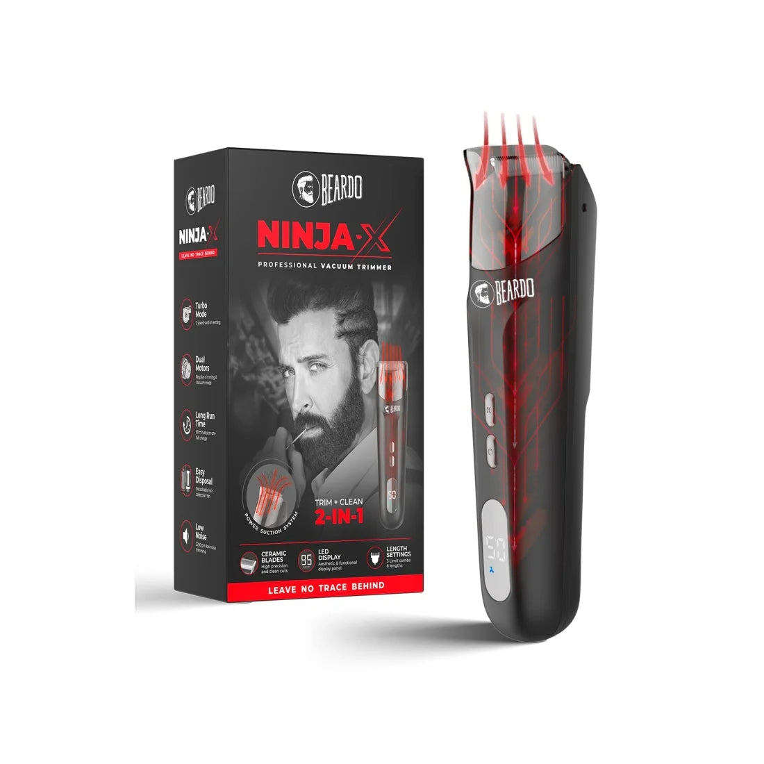 Beardo Ninja-X Vacuum Trimmer for Men