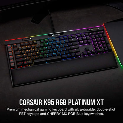 Corsair K95 RGB Platinum XT MX Speed Wired USB Gaming Keyboard (Black)