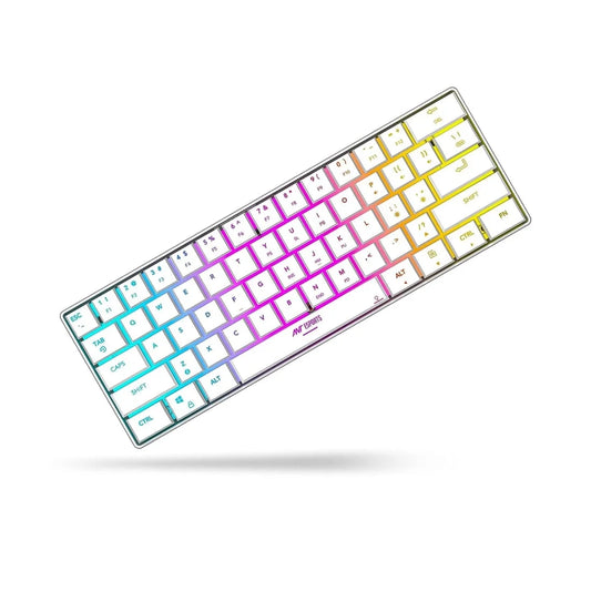 Ant Esports MK1500 Mini 60% Pro RGB Wireless Gaming Keyboard (White)