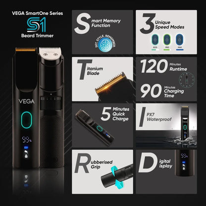 Vega SmartOne S1 Beard Trimmer for Men