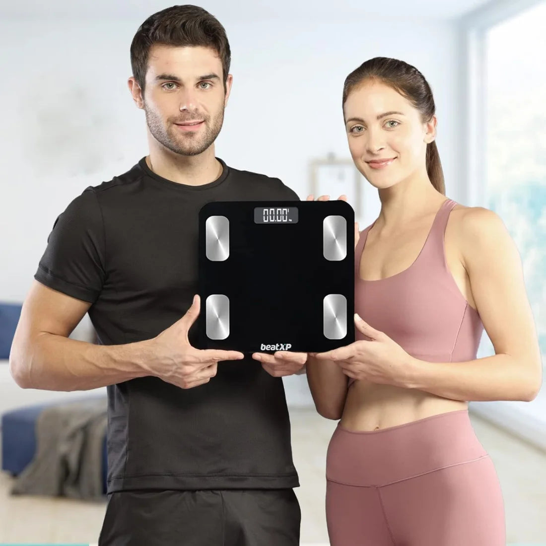 beatXP Weighing Scale with 13 Essential Body Parameters Bluetooth Weighing Machine