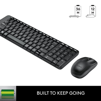 Logitech MK215 Wireless Keyboard and Mouse Combo (Black)