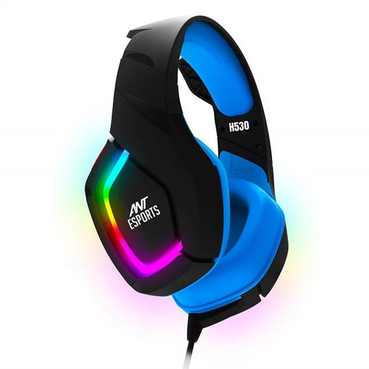 Ant Esports H530 Multi-Platform Pro LED Gaming Headset – RGB (Black – Blue)