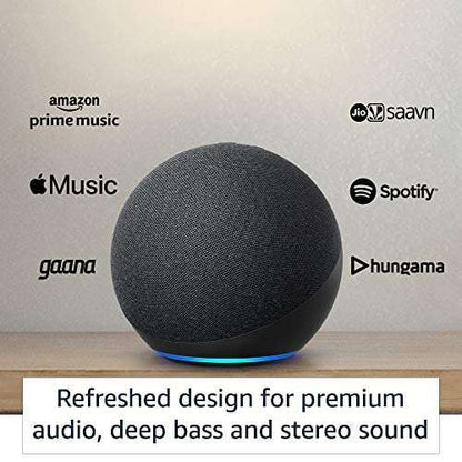 Echo (4th Gen, 2020 release) | Premium sound powered by Dolby and Alexa – Black