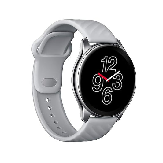 OnePlus Watch Moonlight Silver: 46mm dial, Warp Charge, 110+ Workout Modes, Smartphone Free Music, IP68 Water Resistance