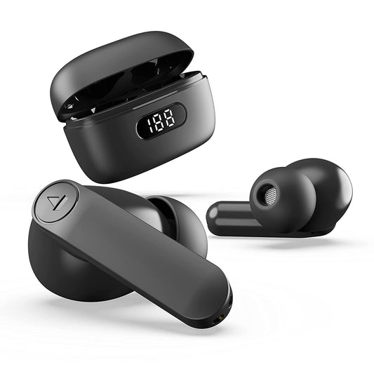 boAt Airdopes 121 PRO True Wireless Earbuds Signature Sound, Quad Mic ENx™, Low Latency Mode for Gaming, 50H Playtime, IWP™, IPX4, Battery Indicator Screen(Active Black)