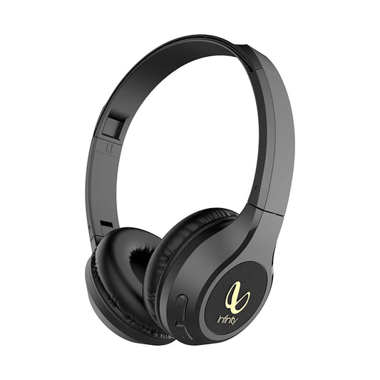 Infinity (JBL Glide 510, 72 Hrs Playtime with Quick Charge, Wireless On Ear Headphone with Mic – Black