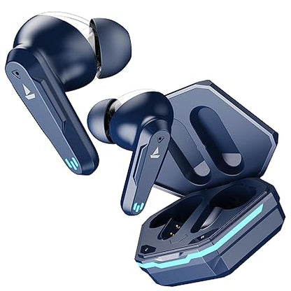 boAt Airdopes 191G True Wireless In Ear Earbuds with ENx Tech Equipped Quad Mics, Beast Mode(Low Latency- 65ms) for Gaming, 2x6mm Dual Drivers, 30H Playtime, IPX5, IWP, Appealing Case LEDs(Sport Blue)