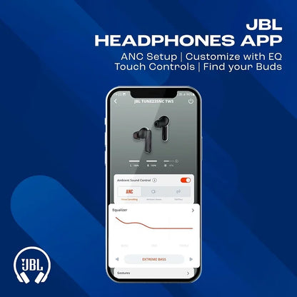 JBL Tune 235NC Wireless ANC Earbuds, Massive 40Hrs Playtime with Speed Charge, 4 Mics for Perfect Calls – Black