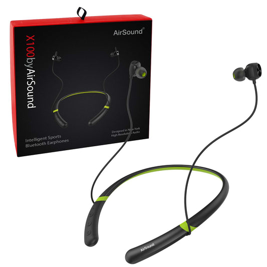 AirSound X100 Sports Wireless Bluetooth in-Ear Headphones, Magnetic Design, HD Stereo Sound & Mic