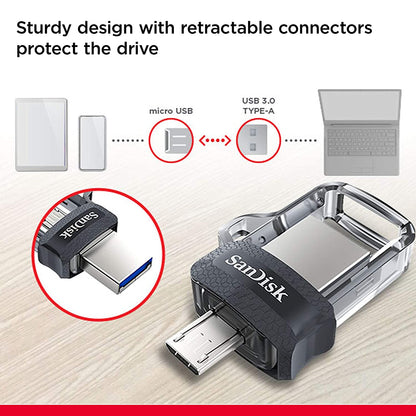 SanDisk Ultra Dual 64GB USB 3.0 OTG Pen Drive – Black