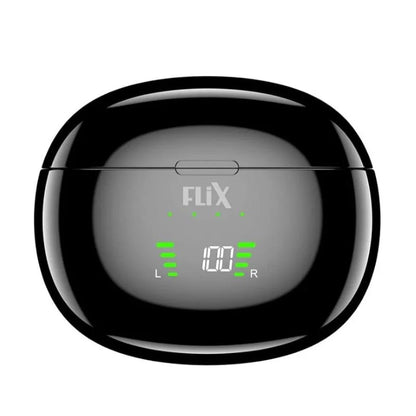 Flix (Beetel) Breeze 120 TWS Earbuds with Mic, Bluetooth 5.0, Touch Controls, Upto 16hrs Playtime with Case – Black