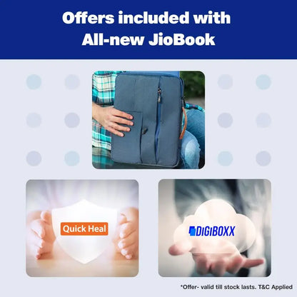 JioBook 11 (2023) Mediatek 8788 Octa-core 2 GHz/ARM Mali G72 MP3 @800 MHz/29.5cms 60 Hz/Thin and Light Laptop/ 4 GB LPDDR4/ 64 GB eMMC/