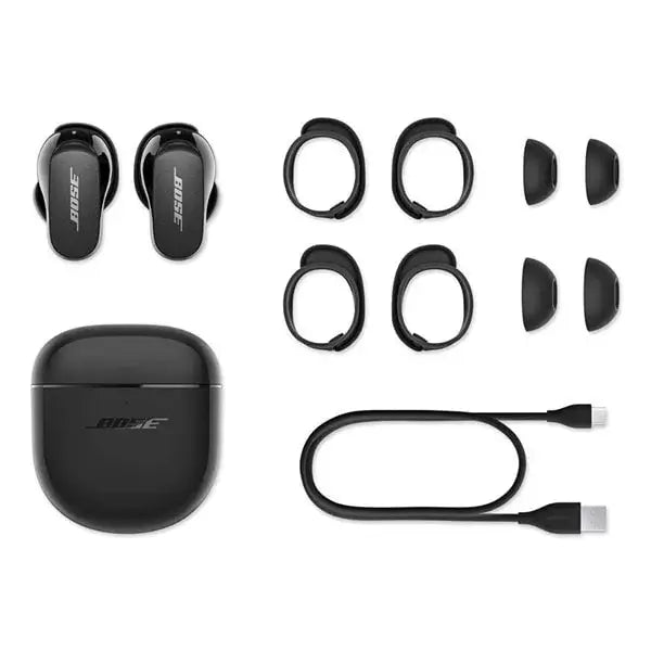 Bose New QuietComfort Earbuds II, Wireless, Bluetooth, World’s Best Noise Cancelling in-Ear Headphones – Triple Black